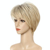 Ladies Gold Short Hair Set Wigs
