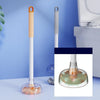 Household Octopus Wall Mounted Soft Rubber Toilet Brush, Color: Orange (With Base)