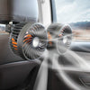 F6207 Car Rear Seat Zip Lock USB Double Head Fan, Model: Cigarette Lighter with USB
