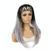 Colored Small Dirty Braid Wig Headgear Hair Band Style Small Braid Wig Headgear(1BTGRAY#7 Leopard Print)