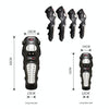 PRO-BIKER RH-1010 Motorcycle Keep Warm Anti-Fall Stainless Steel Protective Gear(Knee Pads + Elbow Pads)