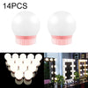 14  LEDs Mirror Front Light Dimmable Makeup Mirror USB Touch Control Light