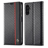 For Samsung Galaxy A16 5G LC.IMEEKE Carbon Fiber Leather Phone Case(Vertical Black)