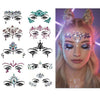 3 PCS  Forehead Green Masquerade Makeup Acrylic Face Sticker