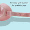 Children Anti-fog Large Frame Swimming Goggles With Conjoined Earplugs(Pink Green)