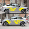 2 PCS/Set D-489 Fire-breathing Dragon Pattern Car Modified Decorative Sticker(Yellow)