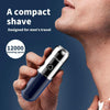 Portable USB Rechargeable Washable Mini Shaver(Blue)