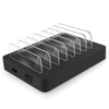 X6 96W 2.4A 8 USB Ports Smart Charger with Detachable Bezel, UK Plug(Black)