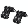 2 PCS PULUZ Black Vertical Surface J-Hook Buckle Mount Set for PULUZ Action Sports Cameras Jaws Flex Clamp Mount for GoPro, Insta360, DJI and Other Action Cameras(Black)