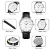 SKMEI 1801 Men Casual Calendar Quartz Watch(Silver Steel Belt)