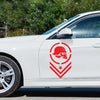 2 PCS/Set D-739 Skull Pattern Car Modified Decorative Sticker(Red)