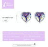 S925 Sterling Silver Fish Scale Heart Ear Studs Women Earrings