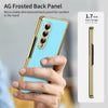 For Samsung Galaxy Z Fold4 Integrated AG Frosted Vacuum Plating Phone Case(Ice Blue)