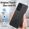 For Samsung Galaxy A53 5G Twill Fabric Leather Skin Back Phone Case(Black)