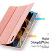 For Samsung Galaxy Tab S9 Ultra/S8 Ultra DUX DUCIS Domo Series Cloth Texture Magnetic Leather Tablet Case(Pink)