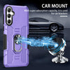 For Samsung Galaxy S23 FE 5G Ring Holder Armor Hybrid Phone Case(Purple)