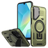 For Samsung Galaxy A16 5G Shield Frame Holder MagSafe Phone Case(Olive Green)