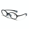 Portable Magnifying Glass Presbyopic Glasses Silicone Anti-Blue Light Reading Glasses, Degree: +250(Black)