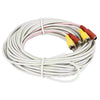 15m White CCTV Power & Video Cable (Male to Female)