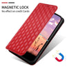 For Samsung Galaxy M55 / C55 Cubic Grid Texture Flip Leather Phone Case(Red)