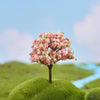 5pcs Micro Landscape Ornaments Simulated Christmas Trees Succulent Accessories Materials, Style: Pink Plum Blossom