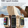A8 1.98 inch 2 in 1 Bluetooth Earphone Steel Strap Smart Watch, Support ECG / NFC(Gold)