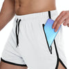XXXL Three Pants Men Gym Shorts Quick Dry Swimming Trunks(White)
