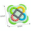 Children Educational Rotating Magic Beans Compass Fingertip Cube Toy Spinning Rolling Balls Gyro(Blue)