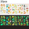 20 PCS Y01-05 Kids Cartoon Luminous Tattoo Sticker Waterproof And Sweat Proof Party Activity Face Sticker(Animal)