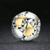 S925 Sterling Silver Golden Heart-shaped Beads DIY Bracelet Accessory