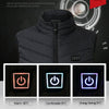 11 Area Double Control Blue USB Electric Heating Undershirt Intelligent Warm Vest(3XL)