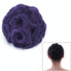 Wig Ball Head Flower Hairpin Hair Bag Wig Headband for Bride(Purple)