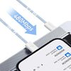 USAMS US-SJ657 U86 PD30W USB-C/Type-C to 8 Pin Rainbow Braided Fast Charging Data Cable, Length: 1.2m(White)