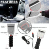 12V Multifunctional Heated Car Snow Shovel Winter Snow Removal Tools(Black+Silver)