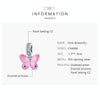 S925 Sterling Silver Pink Butterfly Pendant DIY Bracelet Necklace Accessories
