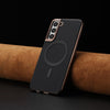 For Samsung Galaxy S24 FE 5G Solid Color Plating MagSafe Full Coverage Phone Case(Black)