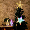 Christmas Tree Top Light LED Glowing Star Lights, Size: Small Battery Model(White)