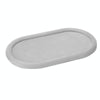 32x18x1.8cm Jewelry Tray Ring Velvet Leather Oval Empty Plate Earrings Necklace Jewelry Display Plate(Gray)