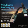 WEKOME WDC-169I Raython Series 6A USB to 8 Pin Fast Charge Data Cable Length: 1m(Silver)