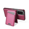 For Samsung Galaxy S20 FE 5G Skin Feel Detachable Card Bag Magsafe Phone Case(Wine Red)