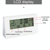 LCD Electronic Desk Clock Digital Display Multifunctional Temperature And Humidity Meter Alarm Clock, Model: Transparent Black