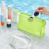 Portable Waterproof PVC Toiletry Bag Cosmetic Storage Bag Travel Clutch(Light Blue)