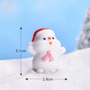 5pcs Christmas Cute Micro Landscape DIY Bonsai Decoration Snowscape Ornament, Style: No.12 Pink Collar Snowman