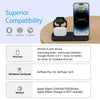 B25 8 Pin 4-in-1 Charging Stand Phone Holder for Apple Watch / AirPods(White)
