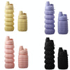500ml Outdoor Camping Sporting Goods Large Capacity Portable Folding Silicone Kettle(Pink)