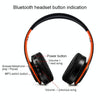 LPT660 Wireless Folding Sports Stereo Music Bluetooth Phones Earphones Support TF Card (Orange)