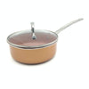 Non-stick Copper Ceramic Coating Cooking Pot, Style:With Cover