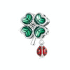 S925 Sterling Silver Seven-Star Ladybug Lucky Four-Leaf Clover DIY Beads(SCC2724)