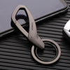 JOBON ZB-197 Car Waist Hanging Keychain Double Ring Metal Keychain(Black)