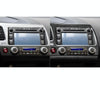 3 in 1 Car Carbon Fiber Central Control Navigation Panel Decorative Sticker for Honda Civic 8th Generation 2006-2011, Left Drive